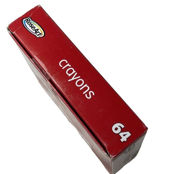 RoseArt Mega Crayon Built In Sharpener 64 Box Bright Color Discontinued Rose Art - Picture 9 of 9